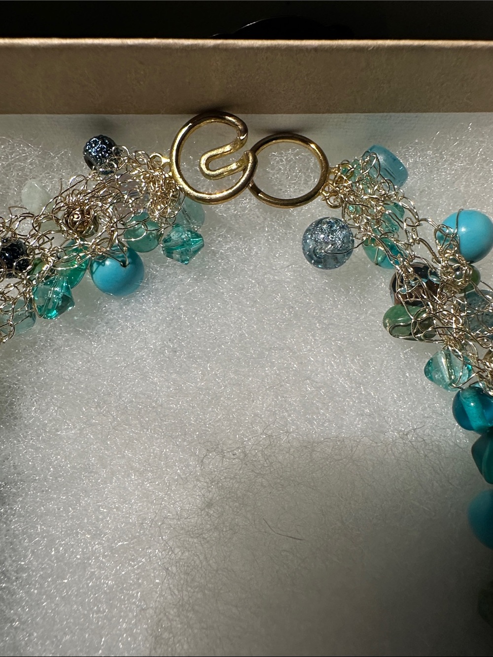 Turquoise Multi-Bead Statement Necklace - Women Jewelry - Picture 3 of 5